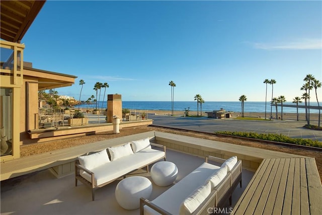 3024 Breakers Dr, Corona Del Mar, CA 92625 - view of patio / terrace with a water view and an outdoor hangout area