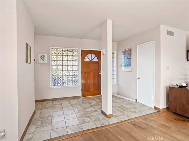 entryway featuring light hardwood / wood-style flooring