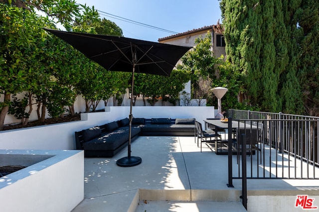 view of patio / terrace with outdoor lounge area