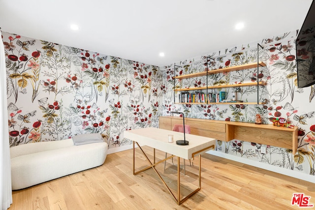 interior space featuring hardwood / wood-style flooring