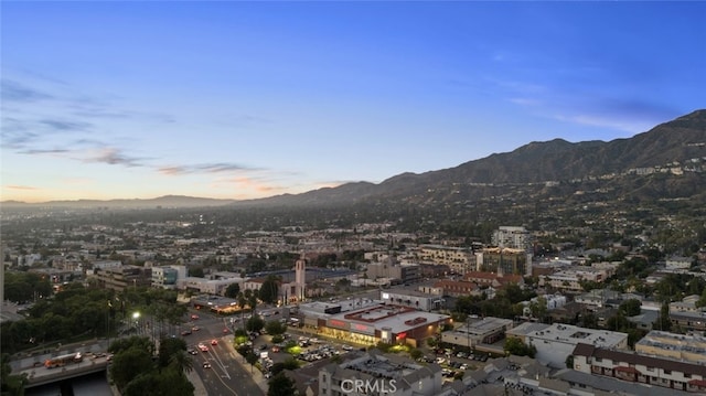 city view with a mountain view