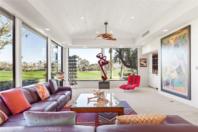70854 Fairway Dr, Rancho Mirage, CA 92270 - sunroom / solarium featuring golf course view and visible vents