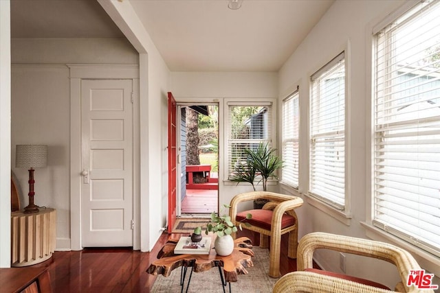 interior space featuring dark hardwood / wood-style flooring