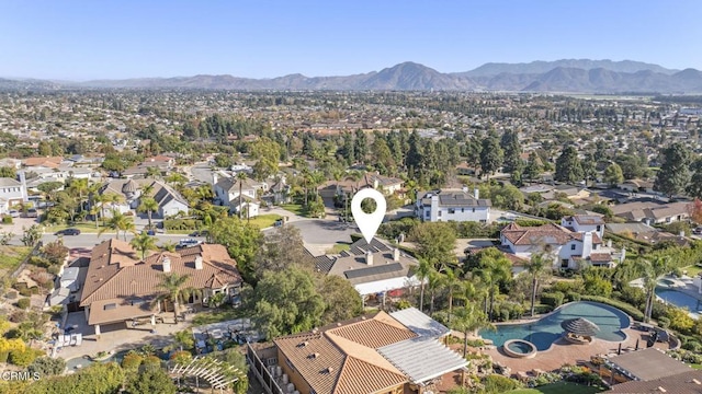 aerial view featuring a mountain view