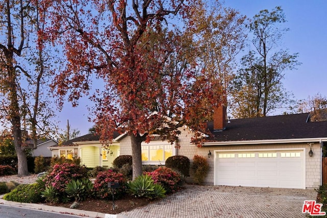 view of front of house featuring a garage