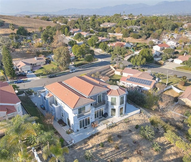 bird's eye view featuring a mountain view