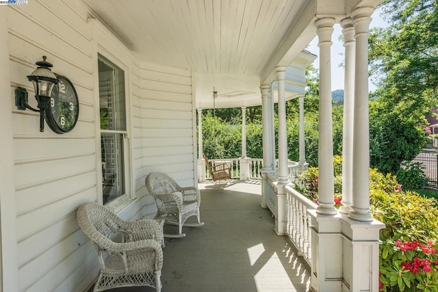 view of patio / terrace with a porch