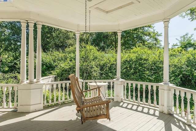 view of wooden deck