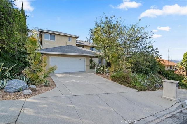 view of front of house featuring a garage