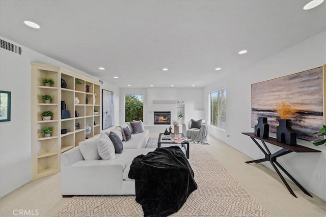 view of carpeted living room