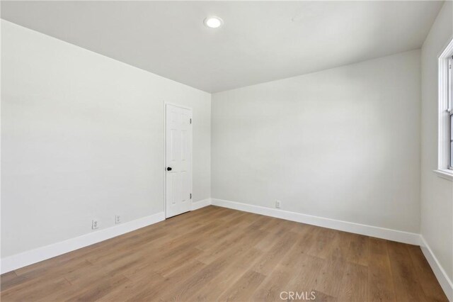 empty room featuring light hardwood / wood-style flooring