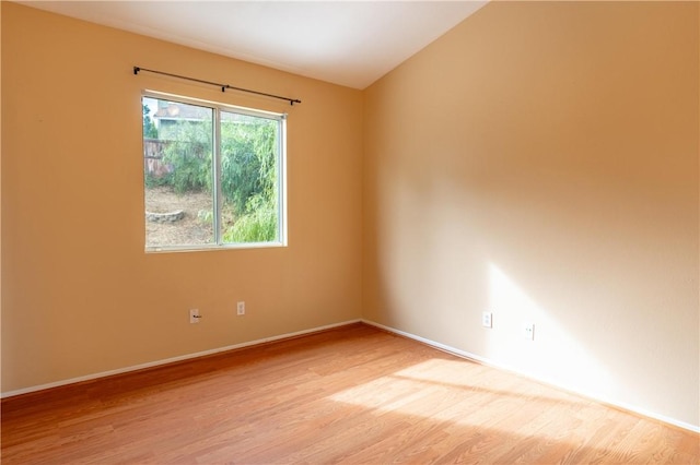 empty room featuring light hardwood / wood-style flooring