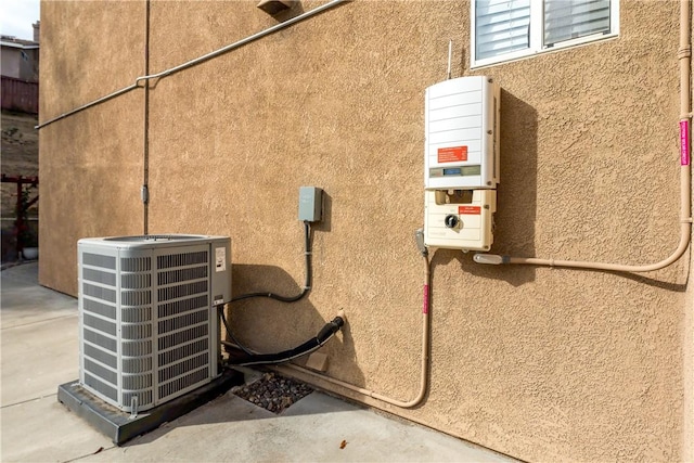 exterior details with central AC unit