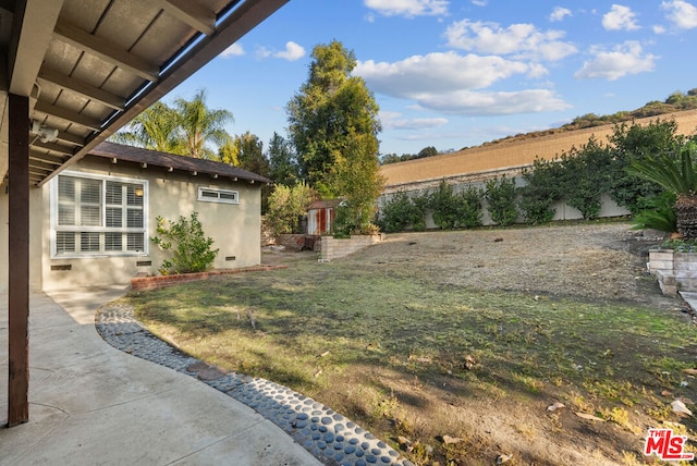 view of yard with a patio