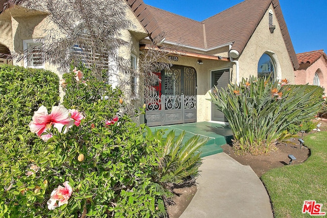 entrance to property with french doors