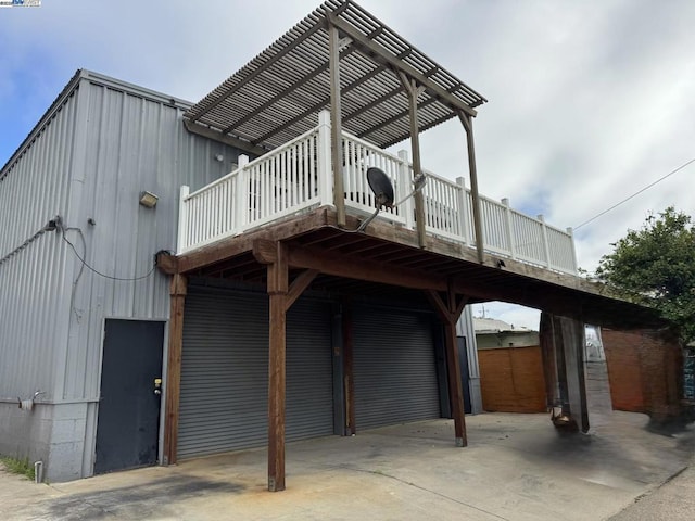 exterior space with a wooden deck