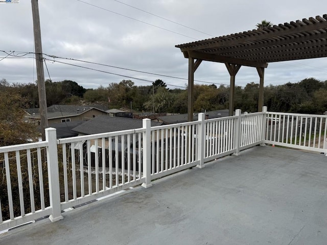 exterior space with a pergola