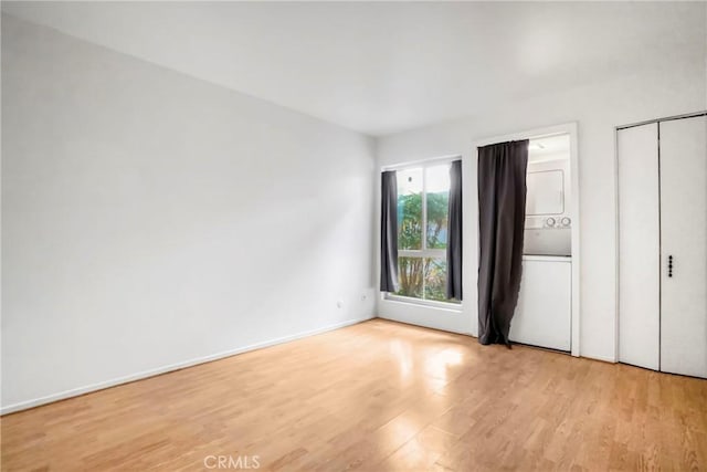 unfurnished bedroom with light hardwood / wood-style floors