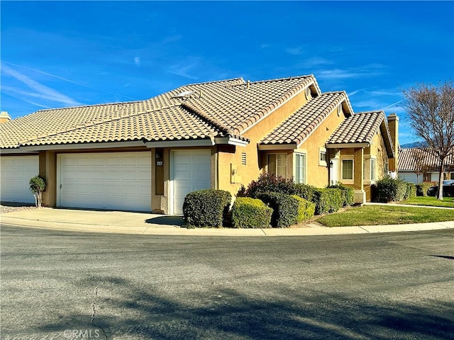 view of front facade with a garage