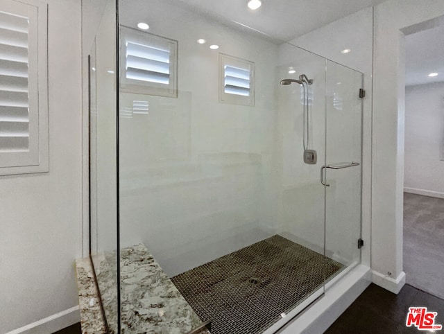 bathroom with walk in shower