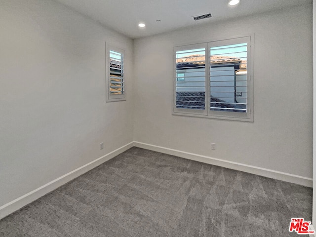 view of carpeted empty room