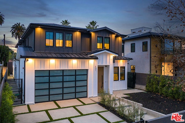 view of front of house featuring a garage