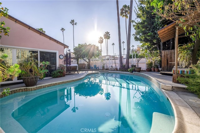 view of pool with a patio area