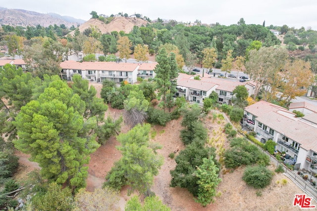 bird's eye view featuring a mountain view