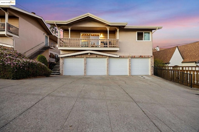 view of front of home featuring a garage