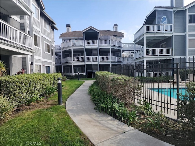 view of community featuring a pool