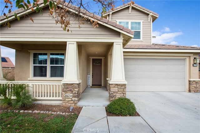 craftsman-style house featuring a garage