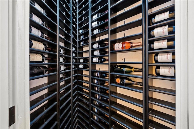 wine cellar with beverage cooler