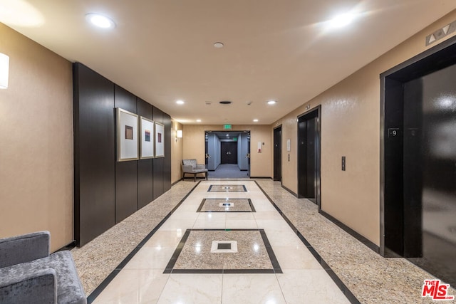 hall featuring elevator