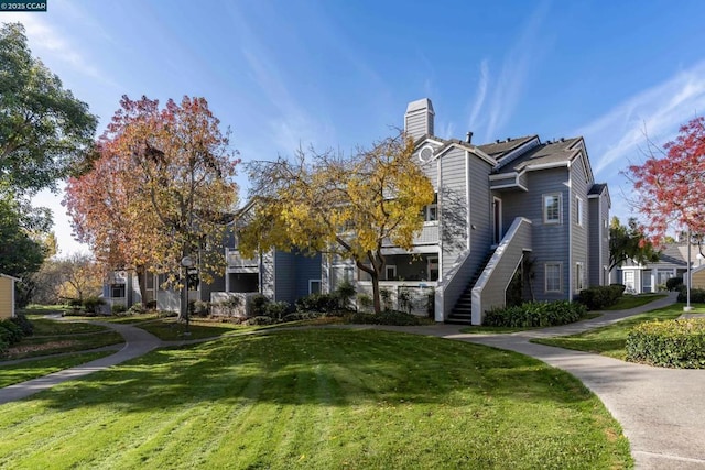 exterior space featuring a yard