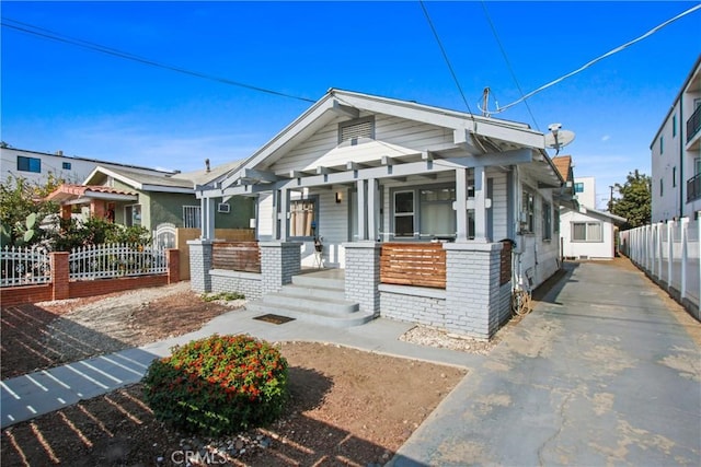 bungalow-style home featuring a porch