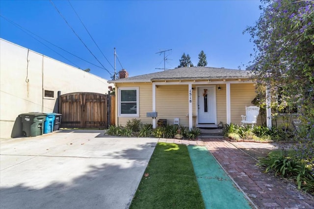 view of bungalow-style home