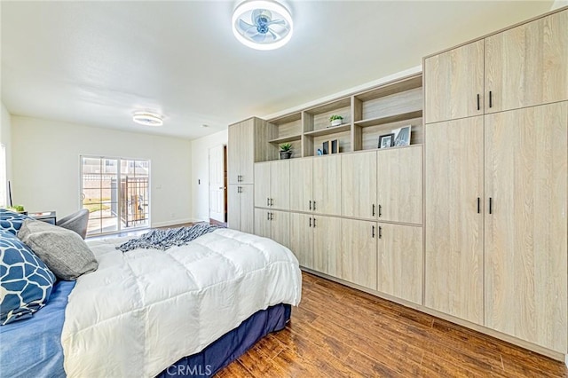 bedroom featuring wood-type flooring