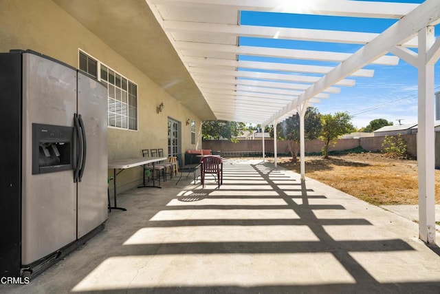 view of patio / terrace featuring a pergola