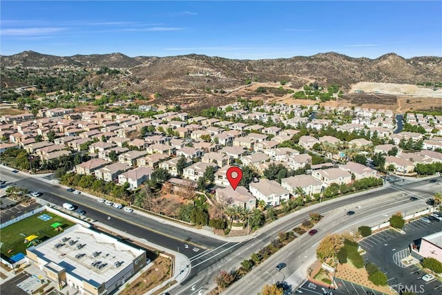 bird's eye view featuring a mountain view