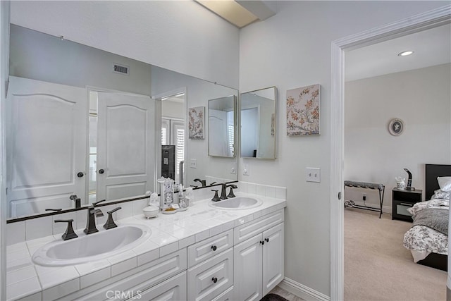 bathroom with vanity