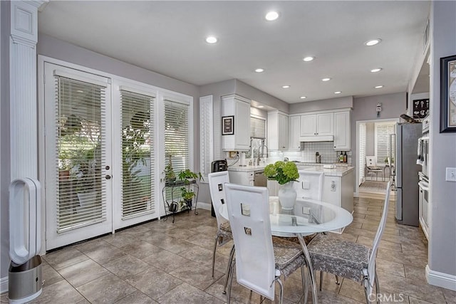 view of dining space