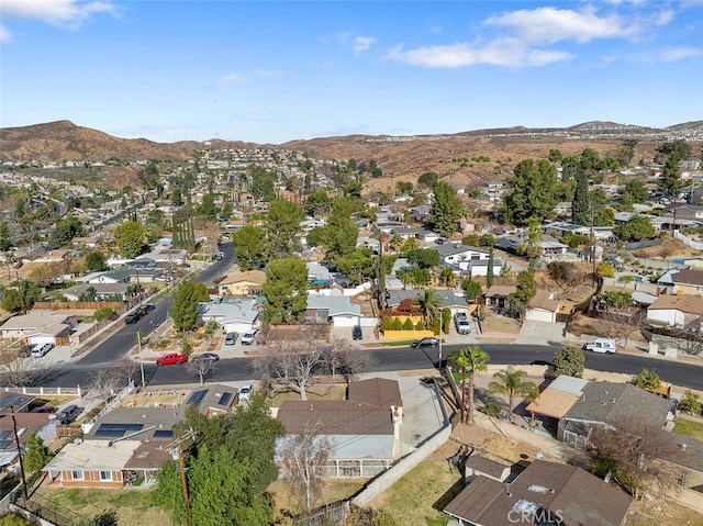 aerial view featuring a mountain view