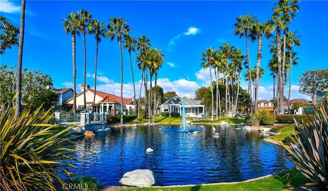 view of water feature