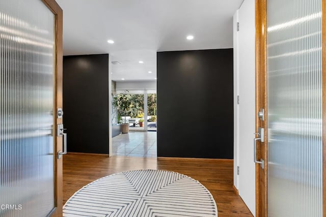 interior space featuring light hardwood / wood-style floors