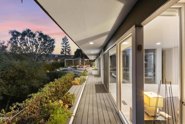 view of deck at dusk