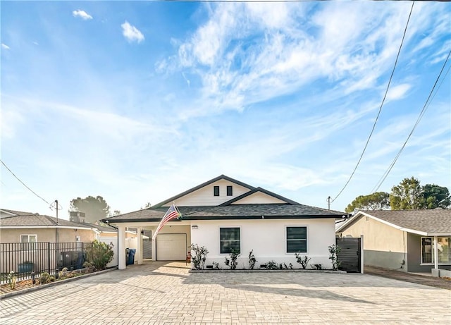 view of front of home featuring a garage