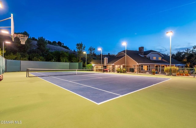 view of sport court with basketball court