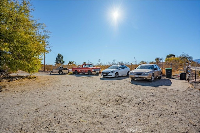 view of parking / parking lot