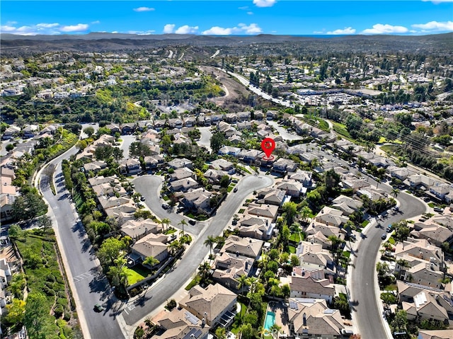 aerial view featuring a residential view