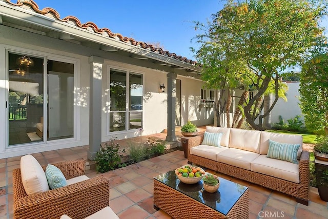 view of patio with outdoor lounge area